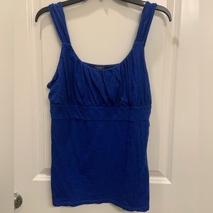Ann Taylor blue scoop neck tank , L